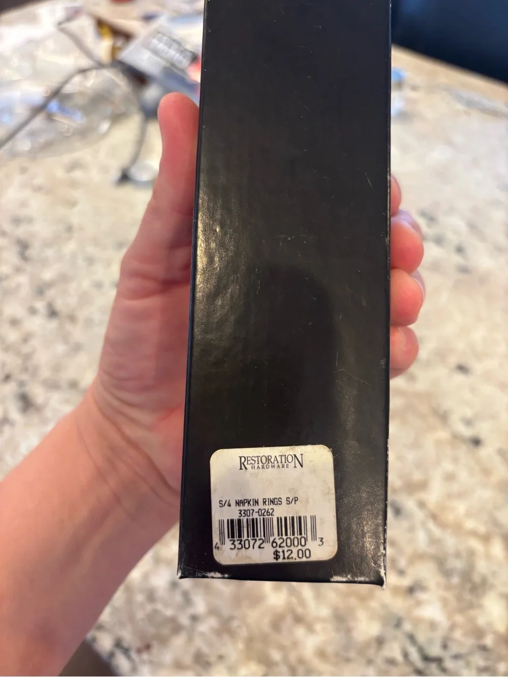Restoration Hardware Silver Plated four Napkin Rings new in Box
